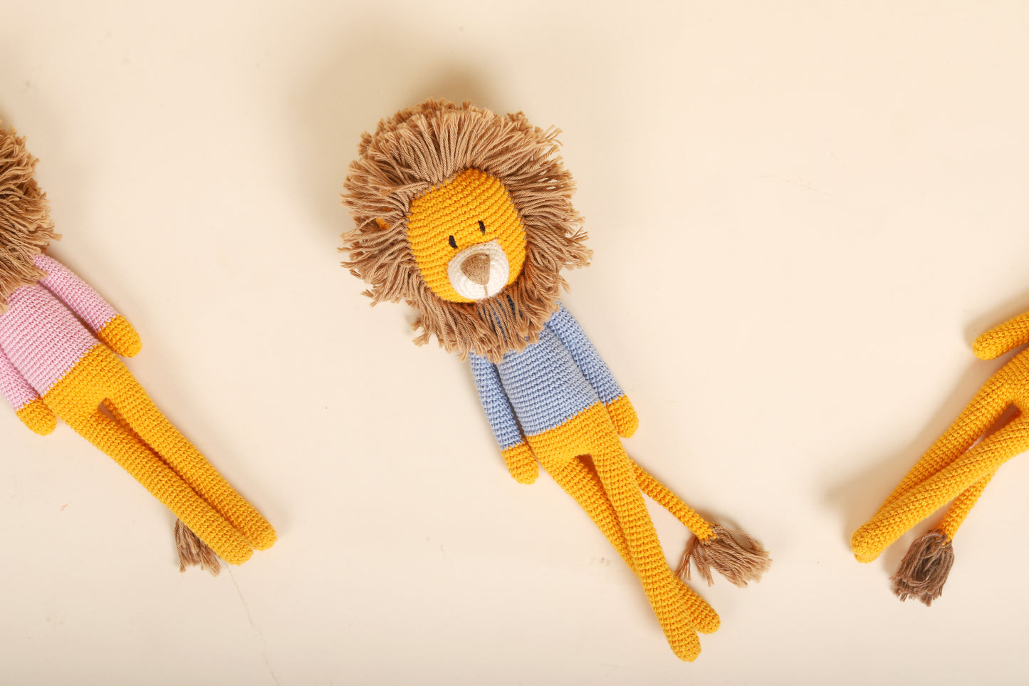 Blue Boy Crochet Doll - Leo the Lion