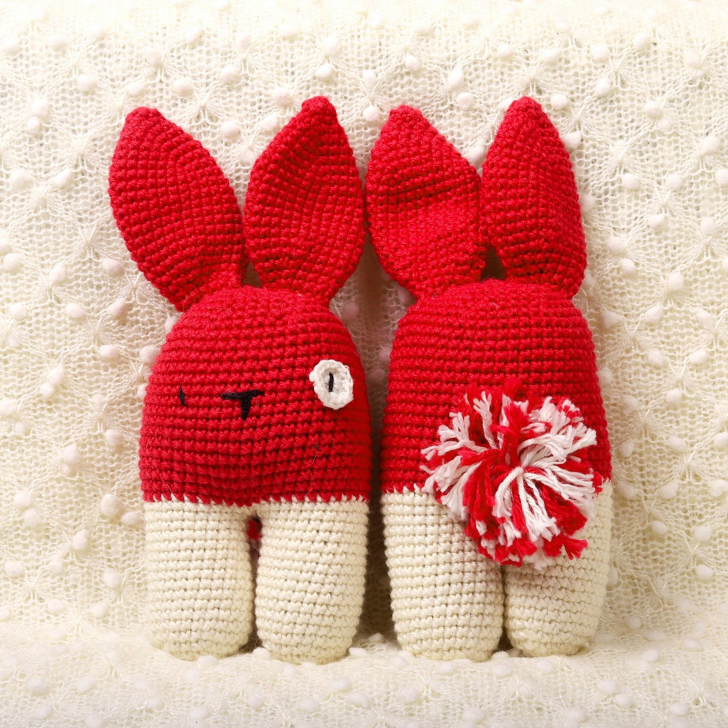 Hot Pink Crochet Rattle - Bubblegum