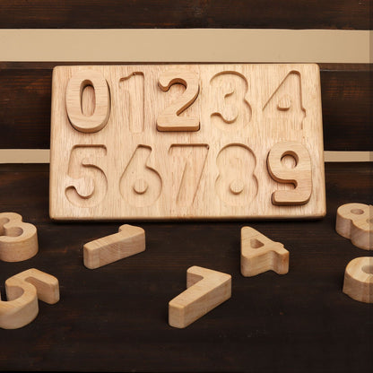 Wooden Math Number Puzzle 0-9