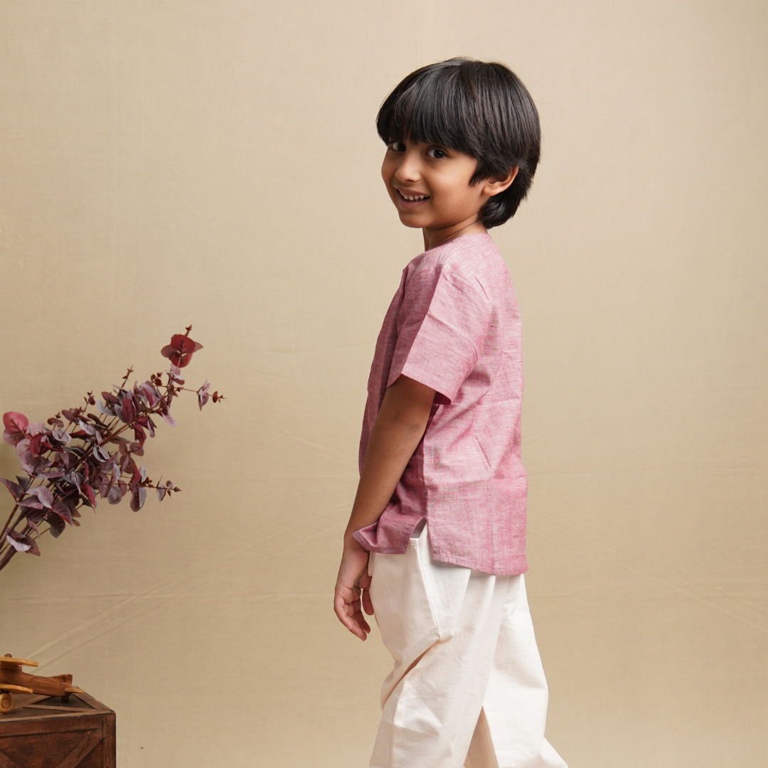 Kurta Shirt' - Boys' Cotton Shirt