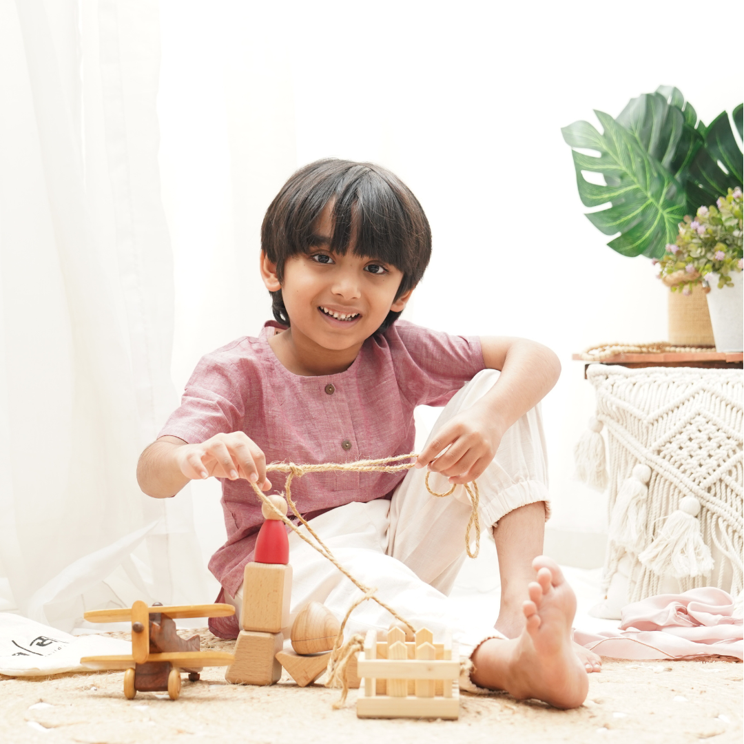 Kurta Shirt' - Boys' Cotton Shirt