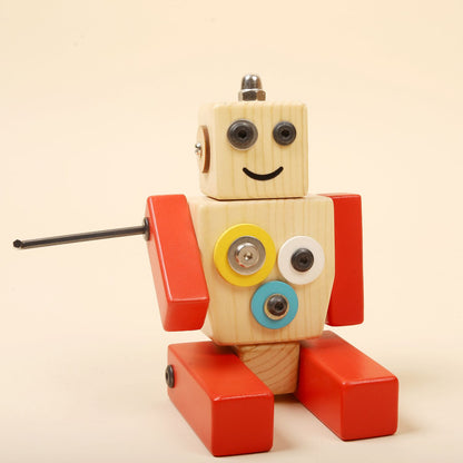 Wooden Robot STEAM Toy Ollie