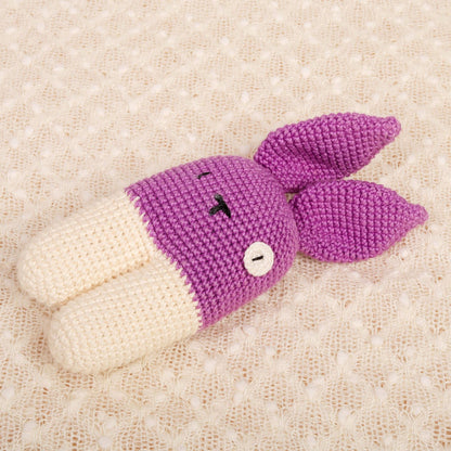 Popped Purple Crochet Rattle - Bubblegum