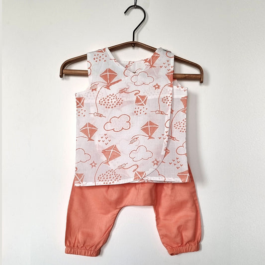 Organic Cotton Wrapover Patang Jhabla Set Unisex