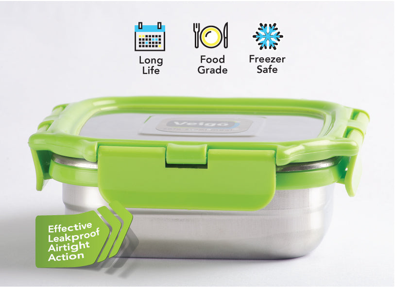 Veigo MEDIUM Stainless Steel Leakproof Lunch Box