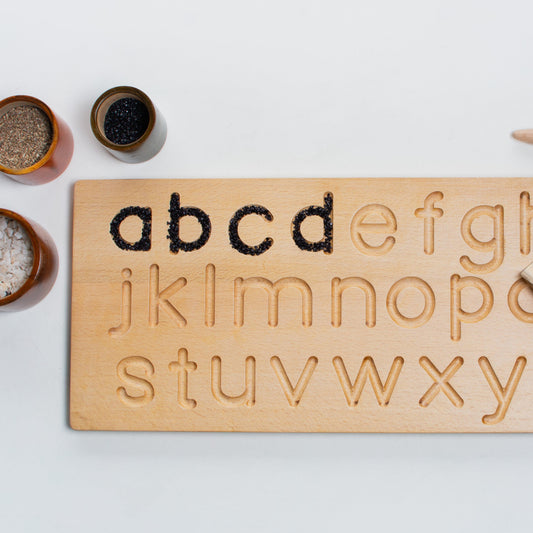 Montessori Educational Toy | Wooden Alphabet Tracing Board - Bombay Toy Company