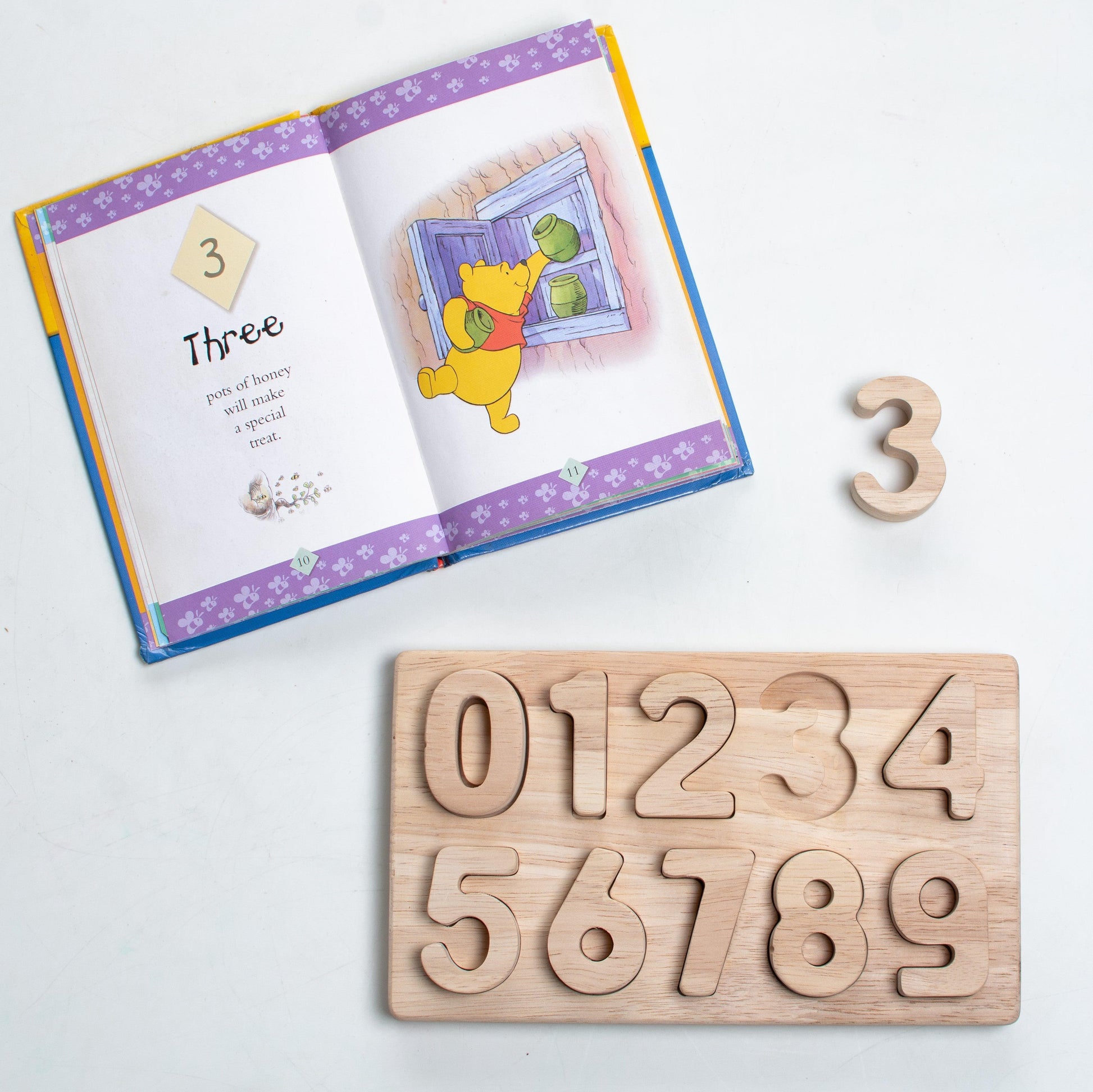 Montessori Educational Toy | Wooden Math Number Puzzle 0-9 Toy - Bombay Toy Company